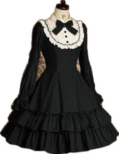 Gothic Cosplay Costume With Ruffles, Halloween Costume Mini Dress With Ruffles, Halloween Mini Dress Costume With Ruffles, Halloween Mini Dress With Ruffles For Costume Party, Gothic Ruffled Cosplay Costume, Gothic Ruffled Costume For Cosplay, Harajuku Dresses For Cosplay Events, Long Sleeve Harajuku Dress For Cosplay, Harajuku Style Dresses For Party And Cosplay Events