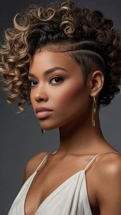 Embrace the soft elegance of natural waves, a beautiful option for young Black women. This short natural hairstyle features gentle waves, creating a sophisticated and refined look. Visit our site for styling tips and inspiration. Save this pin for your next natural waves! #NaturalHair #ShortHair #NaturalWaves #SoftElegance #BlackWomen Natural Afro Hairstyles Short Simple, Short Hair Designs, Short Hair Waves, Short Shaved Hairstyles, Haircuts For Black Women, Natural Afro, Short Hair Images