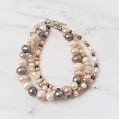 Pearl Bracelets Multi Strand, Classic Multi-strand Jewelry With Pearl Charm, Multi-strand Pearl Necklace With Natural Stones, Elegant Multi-strand Adjustable Pearl Bracelet, Luxury Multi-strand Pearl Jewelry, Heavy Earrings, Diy Jewelry Tutorials, Jewelry Diy Bracelets, Fringe Necklace