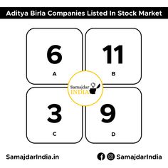 the numbers are arranged in four squares to show how many different companies are using them