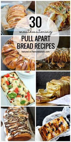 So Many Good Recipes To Try That Are Sweet Or Savory In Our 30 Mouthwatering Pull Apart Bread Recipes Featured On Remodelaholic.com Pull Apart Bread Recipes, Pull Apart Recipes, Healthy Baking Substitutes, Breads And Pastries, Bread Pull Apart Recipes, Homemade Bread Recipes Easy, Baking Substitutes, Recipes Sweet, Pull Apart Bread