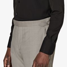 With its pronounced high widespread collar, this dark brown shirt is tailored extra slim and crafted in a subtly textured poplin weave-the perfect balance of funtion, style, & refinement. Tailored Solid Color Business Tops, Tailored Business Top, Tailored Solid Tops For Business, Tailored Top For Business, Fitted Shirt With Welt Pockets For Business, Fitted Dress Shirt For Business, Tailored Business Shirt With Concealed Placket, Tailored Business Tops With Concealed Placket, Tailored Business Shirt With Lapel Collar