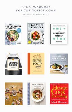 the cookbooks for the novice cook