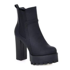 PRICES MAY VARY. ➤FIT MEASUREMENTS】: 4.53"Chunky Block High Heel; 5.12"Shaft Height from arch; Boot Opening 9.85"around; High-Quality Leather Upper Material; Cozy Breathable Velvet Lining. ➤FINEST QUALITY & COMFORTABLE】: Womens Ladies Round Toe Platform Chelsea Ankle Boots Shoes, Stretch Elastic Easy On/Off; Anti-slip Slip Pull On Platforms Wedge Lightweight, High Strength, Good Fexibility, Finished with Lightly Cushioned for All Day Comfy and Eco-Friendly Design. Instep ventilation pores for yo Women Short Boots, Elastic Boots, Heeled Rain Boots, Chunky Heel Ankle Boots, Black High Heel Boots, Boots Chunky, Boots For Short Women, Platform Block Heels, Chunky High Heels