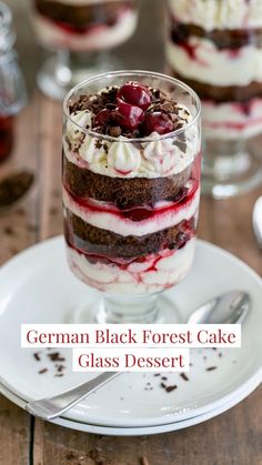 german black forest cake glass dessert