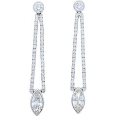 Sofer Jewelry - Marquise Drop Diamond Earrings in 14K White Gold Luxury White Marquise Cut Diamond Earrings, Drop Diamond Earrings, Marquise Cut Diamond, Diamond Drop Earrings, Drops Design, Marquise Cut, Colored Diamonds, Timeless Design, Diamond Earrings