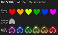 the colors of different hearts are shown in this graphic