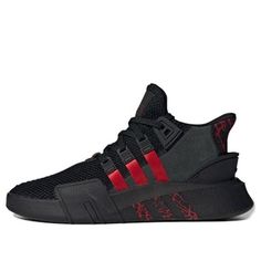 adidas originals EQT BASK ADV 80 'Black Red' FU9399 (SNKR) Adidas Eqt, Fashion Performance, Stylish Sneakers, Adidas Originals, Perfect Pair, Black Red, Your Perfect, Black And Red, Adidas