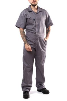 PRICES MAY VARY. ✔ APPLICATION: Coveralls combine shirt and pants wear this type of mechanic jumpsuit to help them deal with common issues that would leave their clothes dirty or ruined ✔ USED: Keep you clothes clean with these short sleeve coveralls for men usually worn over the top of personal clothing to protect your skin and undergarments – Jumpsuit can cover or replace personal clothing to protect the worker ✔ DESIGNED: This Jumpsuits is designed to keep you safe on every occasion can be wo Mechanic Clothes, Mechanic Jumpsuit, Work Jumpsuit, Safety Clothing, Jumpsuit Men, Shirt And Pants, Straight Cut, Missoni, Hard Work