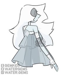 Su Pearl Oc, Pearl Oc Steven Universe, Gem Sona, Steven Universe Art Book, Pearl Oc, Su Gemsona, Su Pearl, Steven Universe Theories, Perla Steven Universe