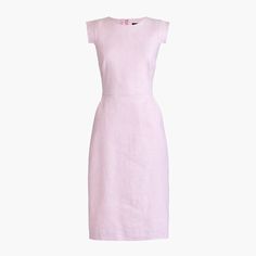 J.Crew: Résumé Dress In Stretch Linen Chic Fitted Linen Dress For Work, Chic Linen Office Dresses, Formal Spring Linen Dress, Tailored H-line Dress, Tailored Dresses For Daywear, Elegant Fitted Linen Spring Dress, Elegant Fitted Linen Dress For Spring, Classic Linen Dress For Daywear, Elegant Linen Dress For Workwear