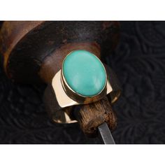 Vintage blue turquoise ring featuring a 12 x 9 mm oval shape cabochon turquoise bezel set in 14k gold.  Condition: Very Good to Good. Wear commensurate with age.  Material: 14k Yellow Gold Hallmarks: "14k" "585" "PV" Gram Weight: 5.9 grams Ring Size: 7  Main Stone: Natural Turquoise Dimensions: 12 x 9 mm Shape: Oval Cabochon Color: Greenish Blue Classic Oval Turquoise Ring For Formal Occasions, Classic Oval Turquoise Gemstone Ring, Formal Oval Cabochon Turquoise Ring, Oval Turquoise Ring With Bezel Setting, Classic Turquoise Ring With Oval Cabochon, Oval Yellow Gold Turquoise Ring With Cabochon, Oval Turquoise Cabochon Ring In Yellow Gold, Classic Oval Cabochon Turquoise Ring, Classic Turquoise Oval Cabochon Ring