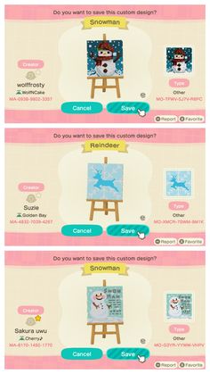 an animated video game showing how to draw snowmen in different stages of the day