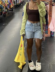 Summer Rainy Day Outfit Aesthetic, Summer Back To School Outfits Black Women, Camping Outfits For Black Women, Crocs Outfit Summer Black Women, Journeys Employee Outfit, Mom Shorts Outfit Black Women, Black Women Fashion Summer Street Styles, Earthy Outfits Black Women Bohemian, Nyc Fashion Aesthetic Summer