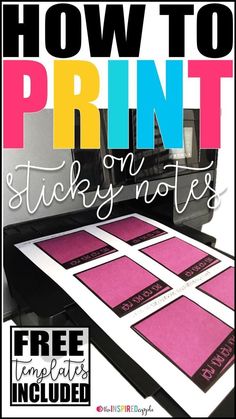 how to print on sticky notes with the text, how to print on sticky notes