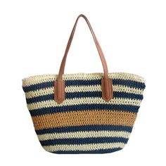 PRICES MAY VARY. This woven beach bag is made of high quality straw, lightweight and durable, the interior lining and zipper closure design to keep items and from falling out. This is a classic blue and white striped summer purse that will compliment your summer look. It¡¯s a very cute and stylish addition for coastal vacation, you can use it all summer long. The PU leather shoulder strap increases the firmness and comfort, your shoulder won't hurt even if you wear it all day. Holds a lot of thi Cheap Red Rectangular Beach Bag, Casual Beach Bag With Zipper For Vacation, Beach Tote With Zipper Closure, Summer Beach Shoulder Bag With Zipper, Summer Beach Shoulder Bag With Zipper Closure, Beach Shoulder Bag With Zipper Closure, Casual Summer Beach Bag With Zipper Closure, Summer Vacation Shoulder Bag With Zipper, Casual Summer Beach Bag With Zipper