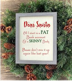 Dear Santa Sign Holiday Mason Jar, Cross Stitch Christmas, Holiday Signs, Stitch Christmas, Santa Clause, Christmas Sign, Thick Fabric, Winter Crafts