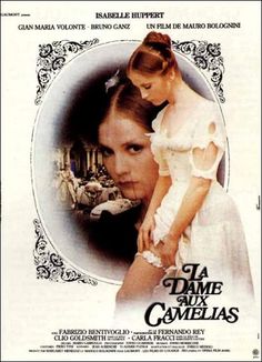 a movie poster for the film la dama de camillos with two women