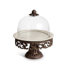 GG Collection 16H Acanthus Cake Pedestal - 20% OFF Bolo Vintage, Gg Collection, Metal Cake Stand, Cake Pedestal, Cake Stand With Dome, Cake Dome, Dessert Aux Fruits, Iron Accents, Unique Centerpieces