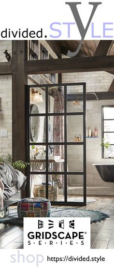 shop https://divided.style black frame factory window grid room dividers Window Room Divider, Room Divider Partition, Glass Partition Designs, Glass Room Divider, Panel Room Divider, Living Room Partition, Living Room Partition Design, Room Partition Designs, Glass Partition