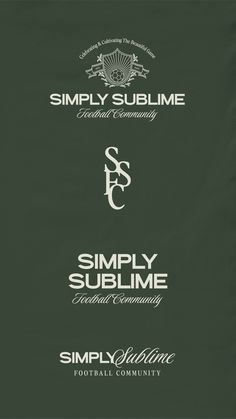 the logo for simply sublime football community