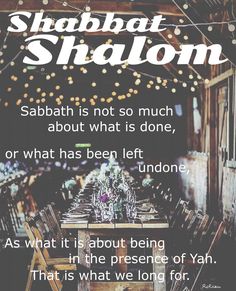 an advertisement for shabat shalon, which is not so much about what it is done