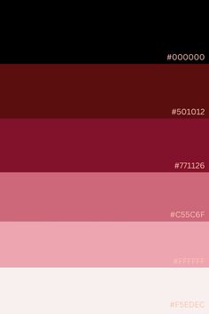 the color palette is red, pink, and black