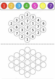 an image of numbers and shapes worksheet for children to learn how to count them