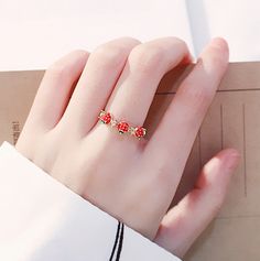 Sweet Strawberry Ring PN3749 ●Size:adjustable ●About Shipping: We attach great importance to the orders of each customer and parcel delivery. 1.Processing time: 2-3 business days. 2.Shipping time: 10-15 business days to US, please allow 3-4 weeks shipping to other country.(Shipping times can be affected by variable customs clearance times or public holidays.) Strawberry Ring, Index Finger Rings, Romantic Rings, Parcel Delivery, Red Strawberry, Knuckle Rings, Rhinestone Ring, Boho Bridal, Finger Rings