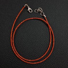 '' Item Description '' SALE!! Red-Orange Italian Coral Verry Tiny Round Beads 100 Percent Natural Gemstone/ Coral Smooth Beads necklace Round Shape Size 2'mm approx. Material :- Italian Coral - Gemstone weight - 15'Ct (3 - gm) Beads Size - 2'mm Size - Approx 16" Inches - Length - 40.64cm 1.String - Quantity Color - As Seen In Picture Payment Policy We accept payment through PAYPAL only. Shipping Policy We ship orders daily, excluding Sundays and holidays. All orders are processed and shipped in Orange Red Coral Gemstone Beaded Necklaces, Orange Red Coral Gemstone Beaded Necklace, Orange Beaded Necklaces With Lobster Clasp, Orange Necklaces With Round Beads And Lobster Clasp, Orange Round Beaded Necklace With Lobster Clasp, Orange Necklace With Round Beads And Lobster Clasp, Round Bead Necklace, Sea Coral, Types Of Stones