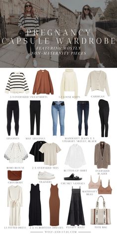 Pregnancy Capsule Wardrobe, Maternity Capsule Wardrobe, Casual Maternity Outfits, Backpack Packing, Winter Maternity Outfits, Maternity Work Clothes, Vacation Florida