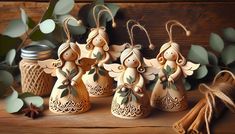 4 angeli semplici fatti di legno intagliato, in stile country, nello stile di Jim Shore - Image Creator da Microsoft Designer Christmas Angel Figurine, Jim Shore Angels, Finger Painting, Create Image, Create Sign, Bing Images, Christmas Angels, Clay Crafts