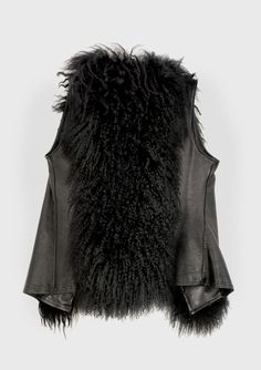 Leather vest with Mongolian fur front and back. Leather side panels and fully lined in 100% silk. Materials:100% Lambskin Leather Mongolian Fur100% Silk Lining Luxury Gloves, Mongolian Fur, Leather Vest, Fur Vest, Side Panels, Lambskin Leather, Custom Items, Panel Siding, Faux Fur