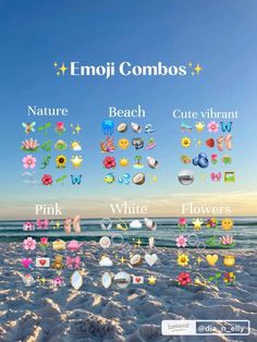 the emoj combos theme is displayed on an iphone's screen, with flowers and