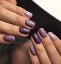 Shades of purple Nagellack Trends, Purple Nail Polish, Purple Nail Designs, Nail Design Inspiration, Shellac Nails, Dipped Nails, Coffin Nails Designs