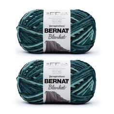 two skeins of yarn with the words bernat on them