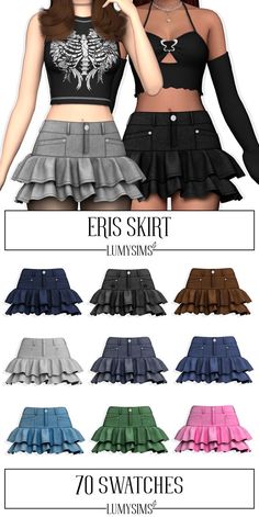 the skirt is different colors and sizes