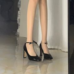 Advbridge Sexy Metal Chains Ankle Strap Pumps Patent Leather Mary Jane Square Toe Woman Slip On Office Lady Banquet Dress Shoes Banquet Dress, White Leather Shoes, Banquet Dresses, Mesh Shoes, Ankle Strap Pumps, Strap Pumps, Beige Shoes, Genuine Leather Shoes, Leather Mary Janes