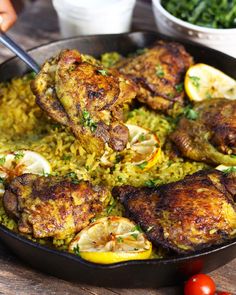 one pot middle eastern chicken and rice