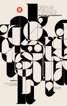 an abstract poster with black and white shapes on the bottom half of it, which has been