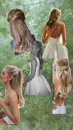 a collage of photos with different hair styles