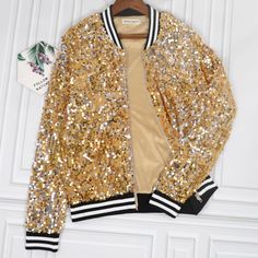 Glam And Glitz, Mardi Gras Birthday, Glitter Blazer, Gold Sequin Jacket, Womens Tailored Suit, Birthday Christmas Party, Glitter Jacket, Disco Costume, Basketball Game