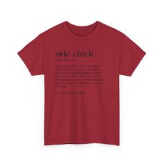 "Side Chick" T-Shirt – Celebrate Thanksgiving with a Dash of Humor and Comfort Get ready for Thanksgiving with a fun twist on your holiday attire! Introducing the "Side Chick" T-shirt, the perfect blend of humor and festivity for anyone who loves a hearty meal. This clever shirt defines "Side Chick" as the ultimate Thanksgiving enthusiast—someone who enjoys not just one, but seconds and thirds of their favorite sides like collard greens, macaroni and cheese, mashed potatoes, cornbread, and more. It’s a playful nod to everyone’s favorite part of the feast—the sides! A Festive and Funny Thanksgiving Design This Thanksgiving shirt isn’t just about humor—it’s a celebration of the delicious traditions that make the holiday special. The design features the playful definition of a "Side Chick" as Chick Shirt, Big Family Dinner, Side Chick, Friends Thanksgiving, Funny Thanksgiving Shirts, Autumn Weekend, Hearty Meal, Holiday Attire, Thanksgiving Design