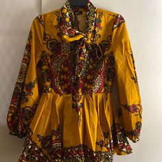 Why, Medium Gorgeous Blouse Yellow Floral Print Party Blouse, Party Yellow Blouse With Floral Print, Chic Fitted Tunic Blouse, Silk Wrap Top, Halter Neck Blouses, Black Sleeveless Blouse, Dress Tops, Gorgeous Blouses, Cold Shoulder Long Sleeve