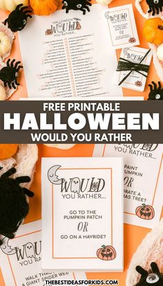 free printable halloween poem for kids to read and practice their writing skills on the page