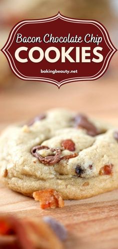 These are the best bacon chocolate chip cookies that you'll definitely love! Sweet “meats” salty in these ultra chewy cookies bursting with sweet chocolate chips and smoky bacon. Don't miss these easy chocolate chip cookies! Bacon Chocolate Chip Cookies, Ultimate Cookie Recipe, Bacon Chocolate, Chewy Cookies, Salty Treats, Easy Chocolate Chip Cookies, Cookies Baking, Sweet Meat, Easy Cookie Recipes