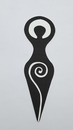 a black and white drawing of a woman's body with a spiral design on it