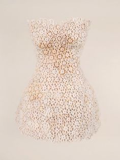 Lotus Root Dress. From South Korean artist Sung Yeonju’s series “Wearable Foods” consists of dresses made of everyday edible products. Lotus Root, Fairy Dresses, Dress Out