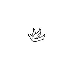 a black and white drawing of a bird flying