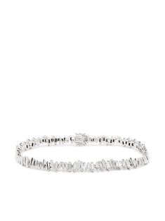 18kt white gold baguette cut diamonds claw/prong setting polished finish Conscious: We've partnered with Good On You – an ethical agency that rates how sustainably brands perform. This item comes from a brand that performs well in relation to their impact on people, which ensures good working conditions in the supply chain. Luxury Platinum Diamond Bracelet With Baguette Diamonds, Modern Diamond Bracelet With Baguette Cut Accents, Modern Baguette Cut Diamond Bracelet With Accents, Formal White Gold Baguette Diamond Bracelet, Timeless Emerald Cut Diamond Bracelet With Baguette Diamonds, Luxury White Gold Tennis Bracelet With Baguette Diamonds, Timeless Emerald Cut Baguette Diamond Bracelet, Timeless Emerald-cut Baguette Diamond Bracelet, Formal White Gold Diamond Bracelet With Baguette Diamonds